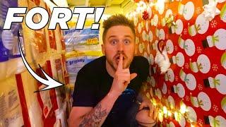 SECRET TOILET PAPER FORT! *Hidden Speaker*