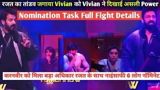 Bigg Boss 18 Live: Nomination Task 6 Contestants Nominated Rajat Dalal Vivian Dsena Karanveer Fight