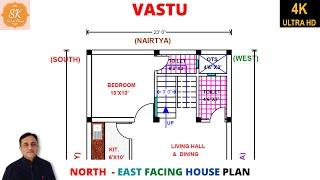 Vastu Ishan Facing Two Floor House Plan 23' X 38' / 874 Sq.Ft / 4 BHK North - East Facing Home Plan