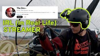 Live-streaming IRL Paramotor Pilot POV - DRO