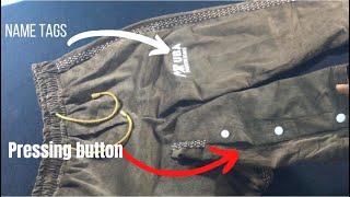 How to cut and sew a customized corduroy trouser with pressing button,rope and name tags part 1