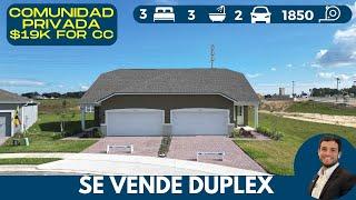 Duplex en venta en urbanismo privado en Clermont FL ORLANDO.