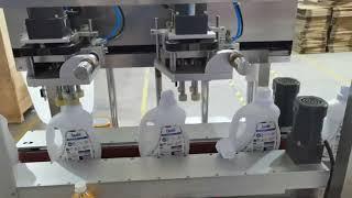 Automatic Double Side Sticker Labeling Machine For Plastic Flat Oval Square Bottle