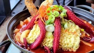 제주도 문어 떡볶이 맛집, 웨이팅 기본1시간, 현지인분들 극추천!! 떡하니 Octopus Tteokbokki - Korean street food