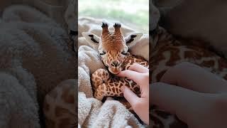 Long-Necked Wonder: Baby Giraffe’s Peaceful Sleep Touches Souls!