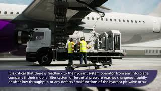 Maintaining aviation fuel cleanliness in an airport hydrant system