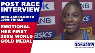 DINA ASHER-SMITH THANKS SHELLY ANN FRASER PRYCE | World Athletics Championships Doha 2019