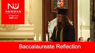 Ashley Gonzalez Reflection Baccalaureate Mass 2017 - Newman University