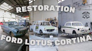 Total Repaint & Full Restoration Ford Lotus Cortina MK1 in 20 Minutes