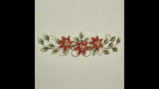 Poinsettia Handpainted Metal Holiday Wall Topper