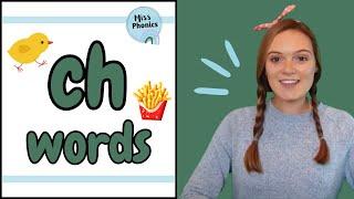 'ch' Words | Blending Phonics | ch Words with Pictures | Learn to Read | British Teacher