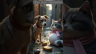 "A Dog Saved Her…Then She Gave Birth " #shorts #dogshorts #catrescue #animalstory #emotionalshorts