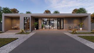 Elegant Box House 3 Bedroom House Design 10m x 18m