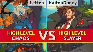 GGST ▰ Leffen (Happy Chaos) vs KaitouDandy (Slayer). High Level Gameplay