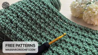 VERY EASY Crochet Pattern for Beginners!  ️Crochet Stitch for Baby Blanket, Bag & Scarf