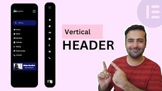 Vertical Header in Elementor With Side Bar Navigation - [Flexbox Container] In 2025