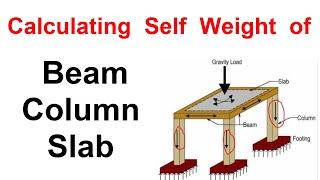 How to find Self Weight of Slab, Beam and Column