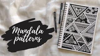 Easy Mandala Patterns For Beginners || 24 zentangle patterns || Doodle Patterns, Mandala Patterns