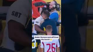 He was NOT happy about Benfica being given a penalty 