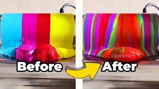 Silicone rubber color mixing：Pink+ Blue + Yellow + Red =? #colormixing #amazing #satisfying #color