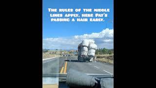 PatsPlatesPv TV Mex hwy shoulder passing