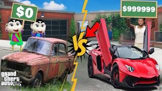 Franklin And Shinchan upgrading Super God Car SHOWDOWN Challenge In GTA 5! Shinchan Cheating