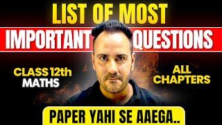 Class 12 Maths: Most Important Questions by Ushank Sir | Ace Your Exams!