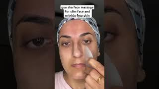 gua sha face massage for young looking skin and slim face #guashafacelift #guasha #youtubeshorts