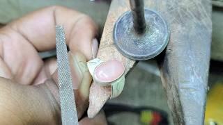 Silver ring making 2024 ! Stone ring making process ! Handmade jewellery