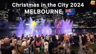 Melbourne Australia Christmas River Show 2024 4K Video