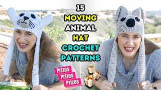 15 Most Popular MOVING ANIMAL Hat Crochet Patterns! PLUS PRIZES!