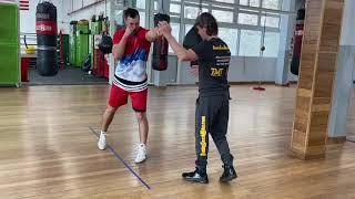 Vladimir Ivanov training with Boxing Coach Mike Kozlowski.