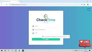 CheckTime Cloud Version | CTC001 | Cara Login Online Admin