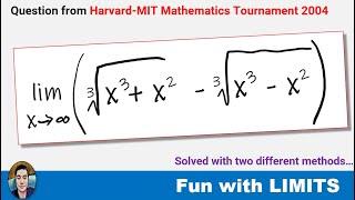 How to get this limit (of the form ∞ - ∞)? (A question from Harvard-MIT Math Tournament 2004)