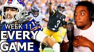 NFL Week 11 , Highlights Reactions | Every Game! FULL STREAM 