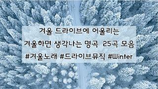 [Playlist] 겨울 드라이브에 어울리는 겨울 명곡 25곡 모음 ｜터보,젝스키스,미스터투,조관우,핑클,샵,박효신,애즈원,김범수,어반자카파,자이언티,장나라,보아,유엔,정승환,별