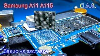 Samsung A11 A115 не включается, завис на заставке, ребол процессора #откас #ремонттелефонов