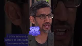 Google and Alphabet CEO Sundar Pichai talks about fighting misinformation