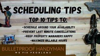 Top 10 Scheduling Tips For Handymen