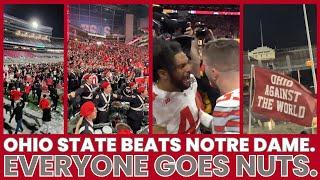 OHIO STATE BEATS NOTRE DAME.  EVERYONE GOES NUTS.  (Epic fan reactions to a National Championship)