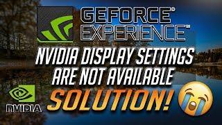 How To Fix NVIDIA Display Settings Are Not Available Error [2024]