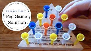 Cracker Barrel Peg Game Solution: Beat this Triangle Peg Game!