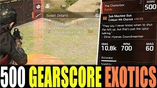 The Division 2 - HOW TO GET ALL 500 GEAR SCORE EXOTIC WEAPONS!!