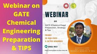 GATE Chemical Engineering Preparation Strategy & Tips shared with BIT MESRA Students | Webinar