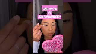 Lash try on by Swatchesbywendy! #makeup #25mmlashes #3dmink #lashesonfleek #lash #fluffylashes