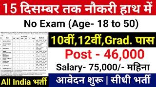 15 दिसम्बर तक नौकरी हाथ में | Top 15 Government Job Vacancy December 2024 | Sarkari Today News