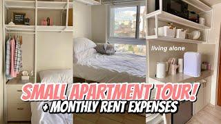 SMALL APARTMENT TOUR! + MY MONTHLY RENT EXPENSES  | Tyra C.