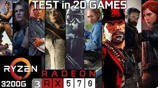 Test 20 Games with RX 570 Ryzen 3 3200G & 8GB RAM