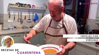 Karlos Arguiñano prepara LENTEJAS CON VERDURAS en su casa  Receta SENCILLA y VEGANA ​​