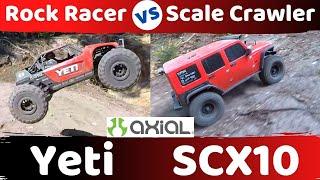 Axial Yeti vs. Axial SCX10.  Rock Racer vs. Rock Crawler,  Which is Better? (it's the Yeti!)